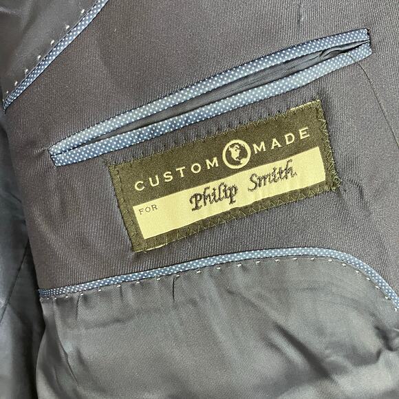 Joseph Abboud | Navy Blue Formal Suit Jacket Mens 44 Short - Picture 7 of 8